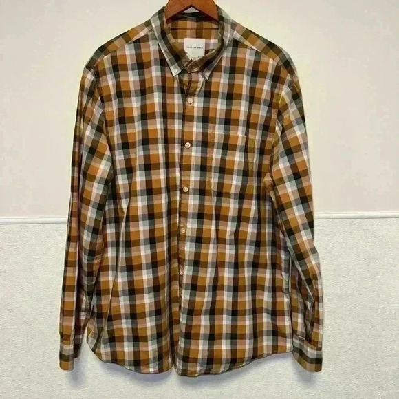 American Eagle Plaid Long Sleeve Button Down Shirt XXL / Perfect for Fall! - Picture 5 of 13